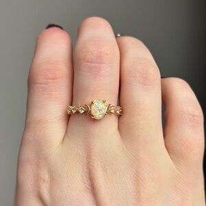 Elegant Gold Opal Ring